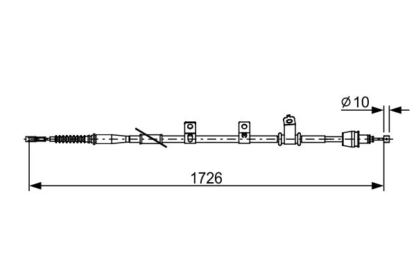 Cable Pull, parking brake BOSCH 1 987 482 618