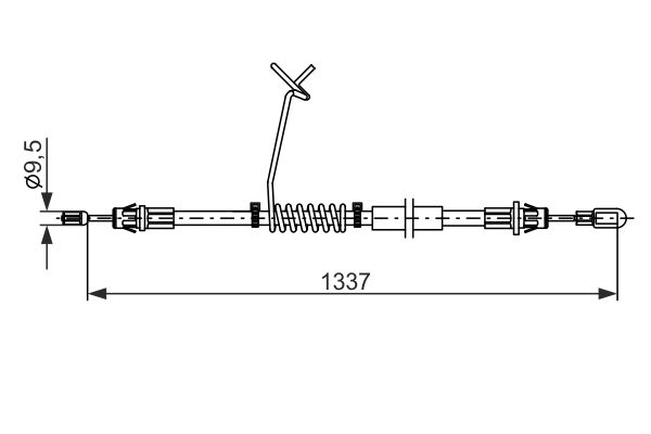 Trosas, stovėjimo stabdys BOSCH 1 987 482 881