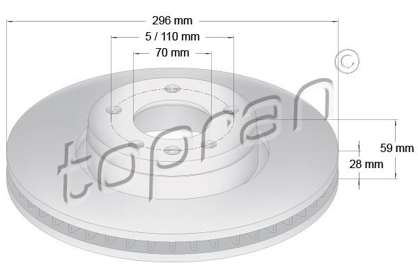 Brake Disc TOPRAN 200 939