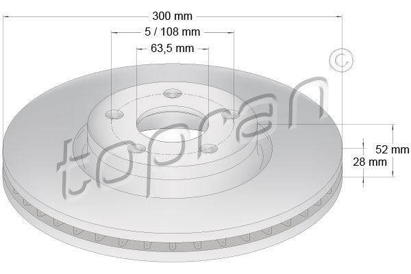 Brake Disc TOPRAN 304 437