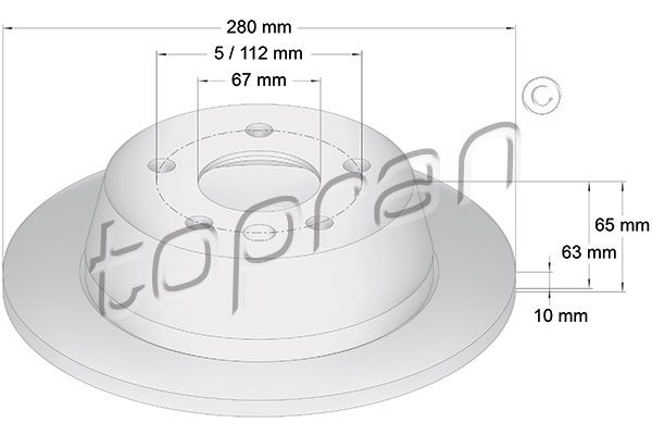 Brake Disc TOPRAN 400 865
