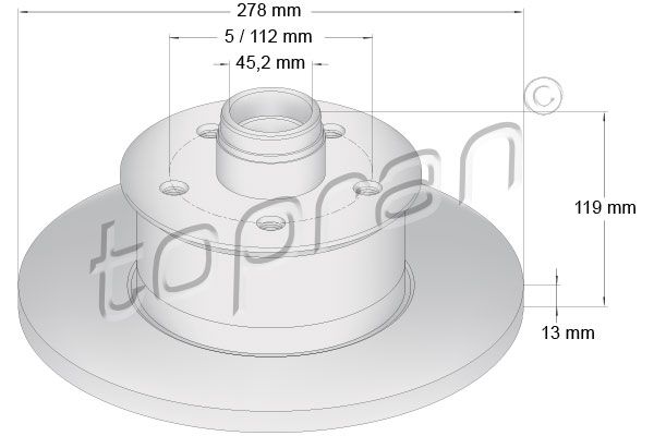 Brake Disc TOPRAN 103 263