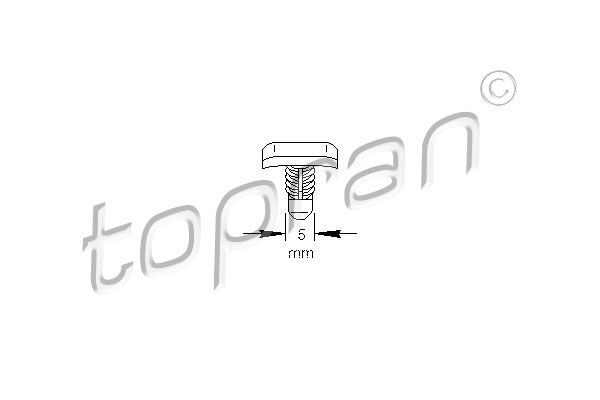 Retaining Clip, door panel TOPRAN 103 307