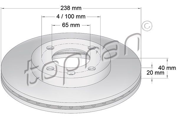 Brake Disc TOPRAN 103 407