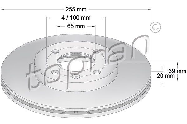 Brake Disc TOPRAN 103 408