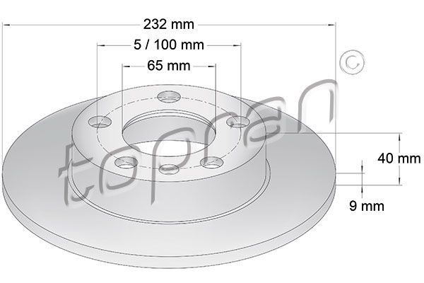 Brake Disc TOPRAN 107 683