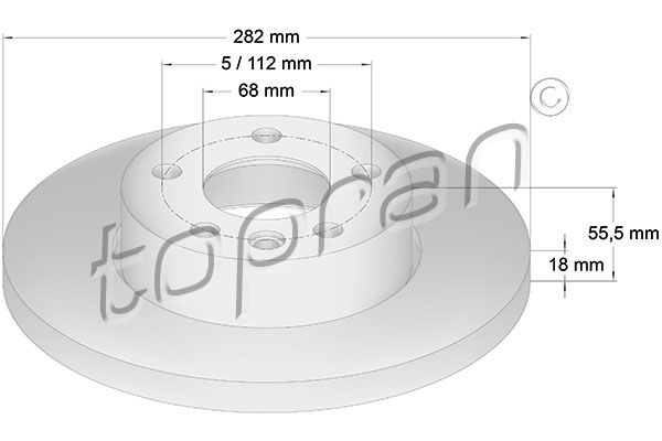 Brake Disc TOPRAN 108 507