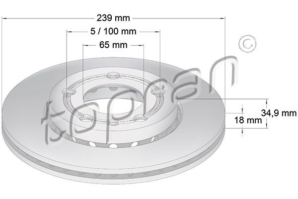 Brake Disc TOPRAN 109 522