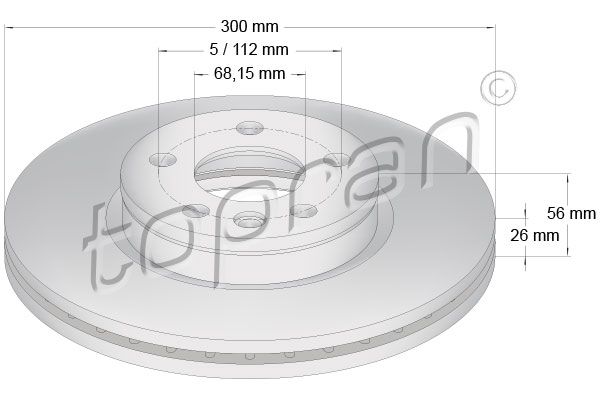 Brake Disc TOPRAN 109 523