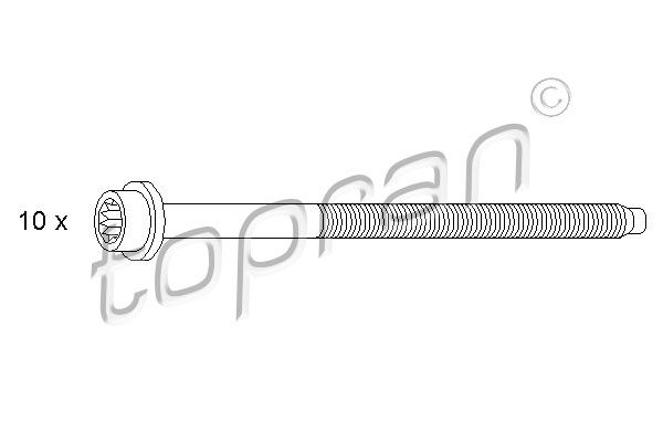 Cylinder Head Bolt Set TOPRAN 109 548