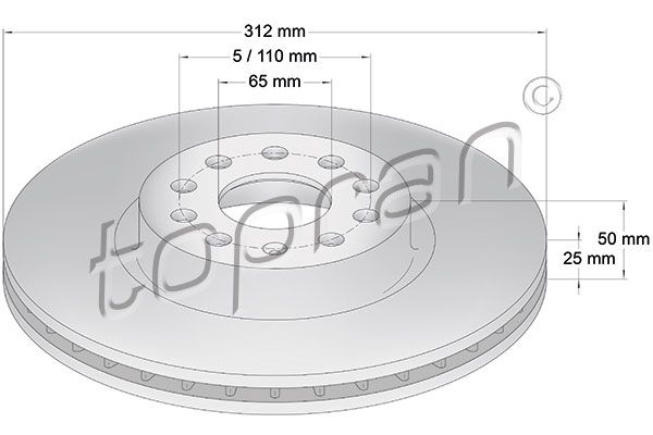 Brake Disc TOPRAN 110 073