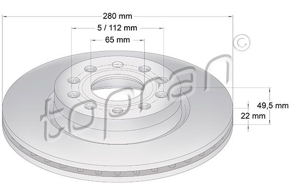 Brake Disc TOPRAN 110 074