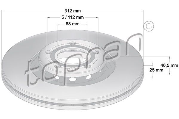 Brake Disc TOPRAN 110 078