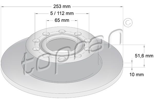 Brake Disc TOPRAN 110 079