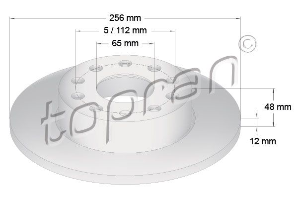 Brake Disc TOPRAN 110 080