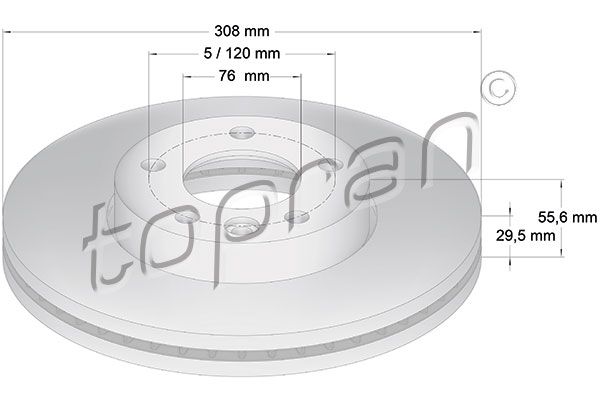 Brake Disc TOPRAN 110 428