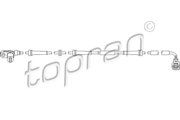 Датчик, кількість обертів колеса TOPRAN 110 491