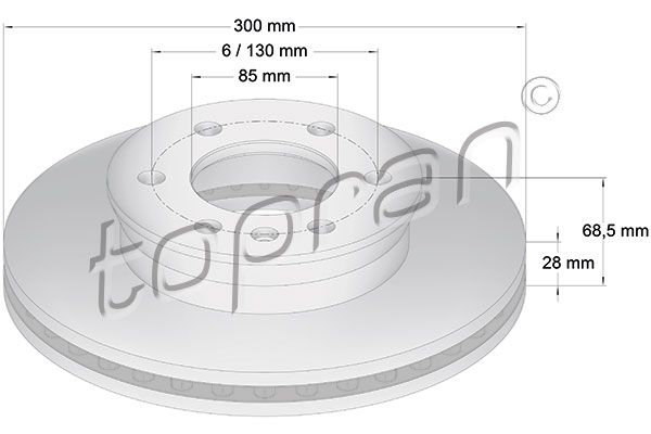 Brake Disc TOPRAN 111 652