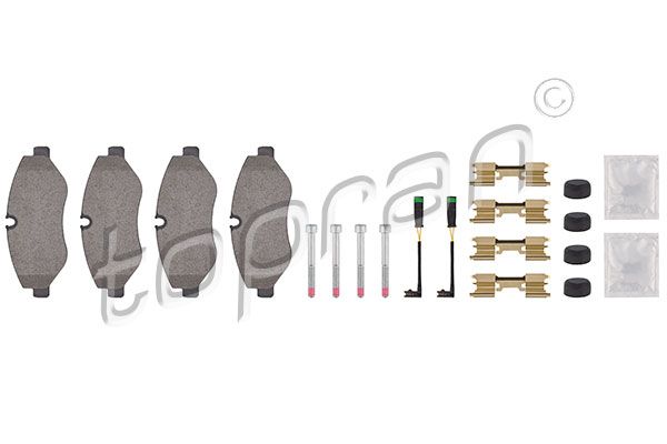 Brake Pad Set, disc brake TOPRAN 111 655