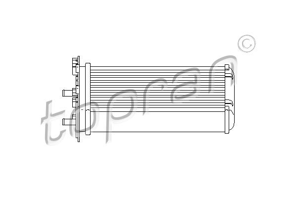 Heat Exchanger, interior heating TOPRAN 112 332