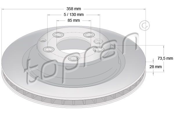 Brake Disc TOPRAN 114 562