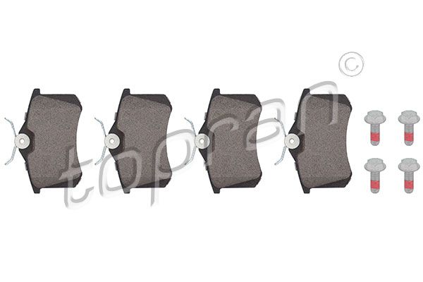 Brake Pad Set, disc brake TOPRAN 117 055