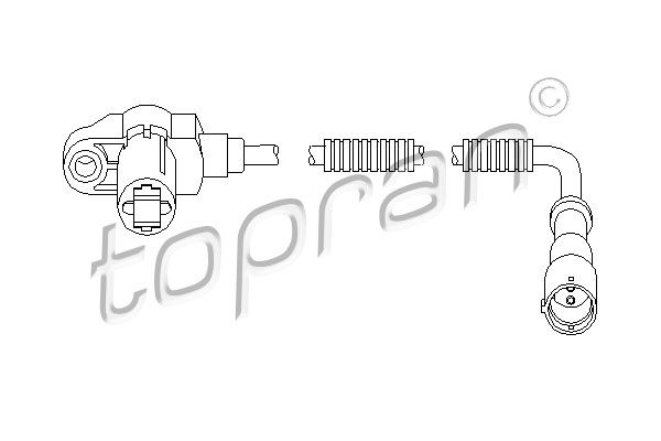 Sensor, wheel speed TOPRAN 207 448