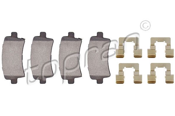 Brake Pad Set, disc brake TOPRAN 207 651