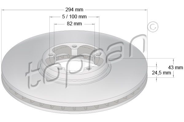 Brake Disc TOPRAN 302 087