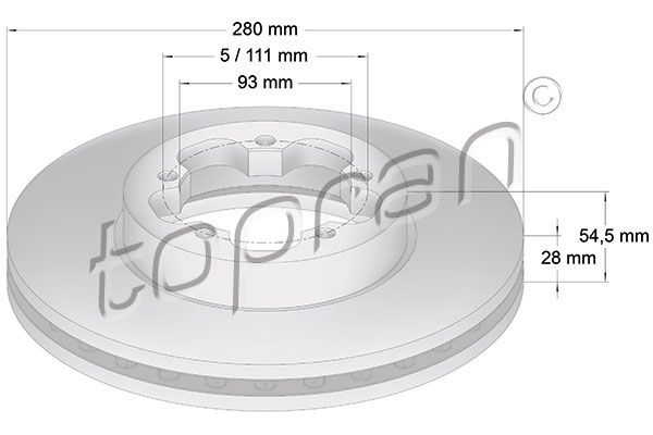 Brake Disc TOPRAN 303 972