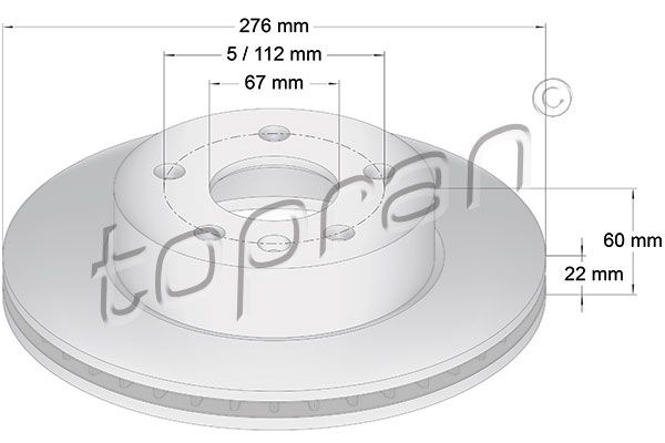 Brake Disc TOPRAN 400 857