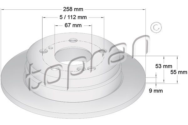 Brake Disc TOPRAN 400 860