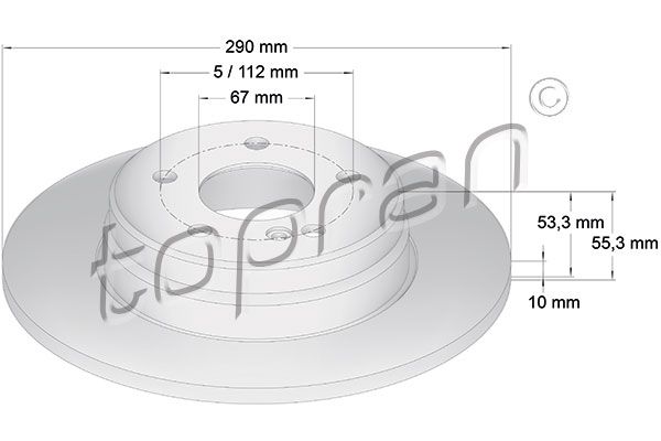 Brake Disc TOPRAN 400 863