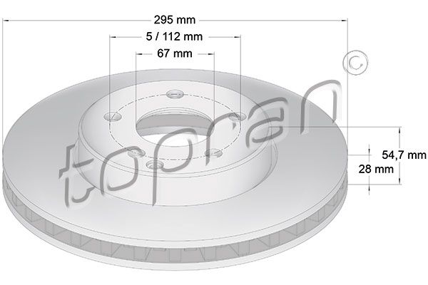 Stabdžių diskas TOPRAN 401 051