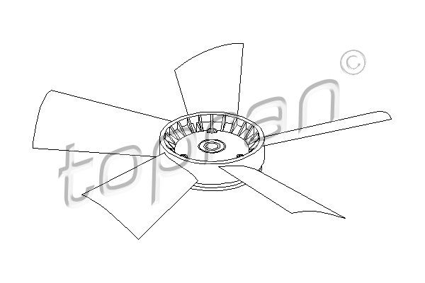 Крильчатка вентилятора, система охолодження двигуна TOPRAN 401 191