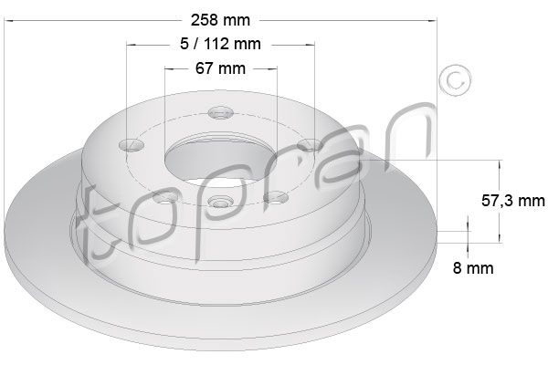 Brake Disc TOPRAN 401 386