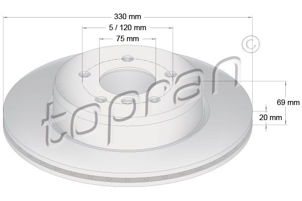 Brake Disc TOPRAN 502 006