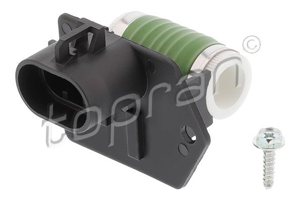 Series resistor, electric motor (radiator fan) TOPRAN 601 624