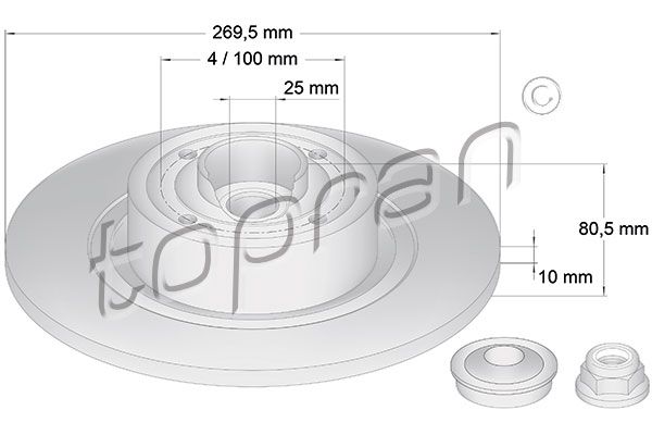 Brake Disc TOPRAN 700 643
