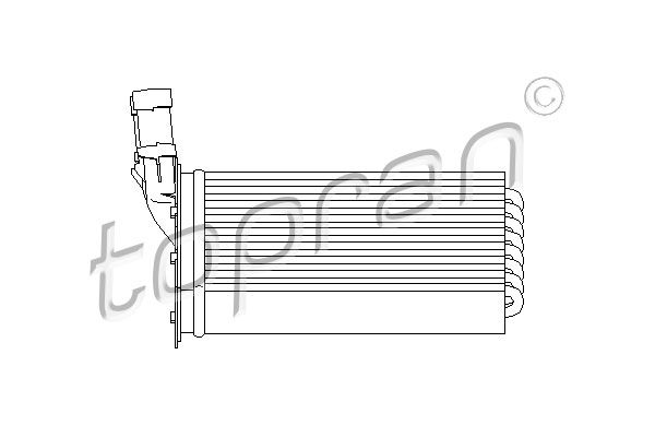 Heat Exchanger, interior heating TOPRAN 721 417