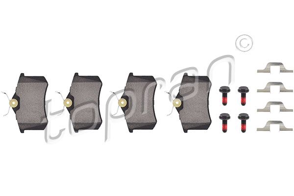 Brake Pad Set, disc brake TOPRAN 722 492