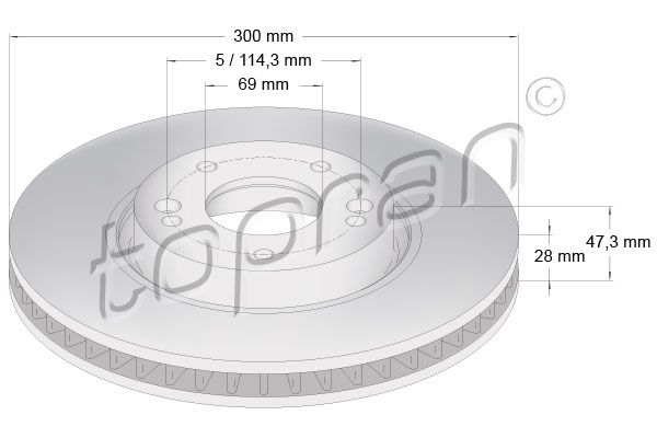 Brake Disc TOPRAN 820 766