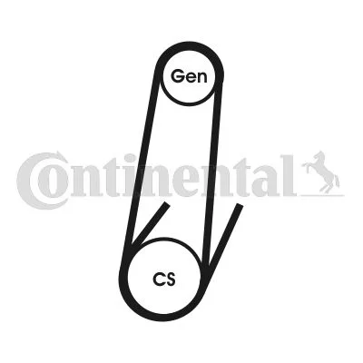 V formos rumbuoti diržai CONTINENTAL CTAM 4PK611 ELAST