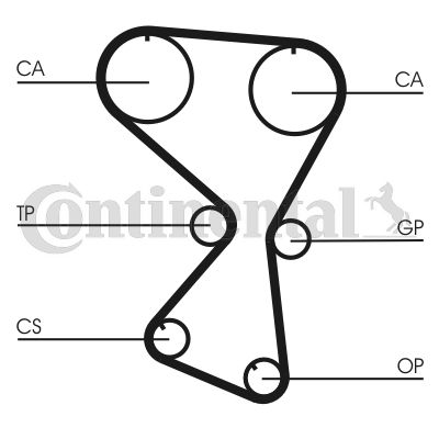 Paskirstymo diržas CONTINENTAL CTAM CT1071