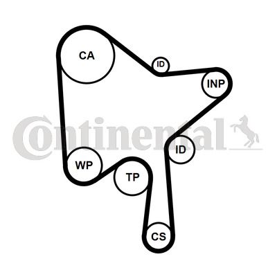 Water Pump & Timing Belt Kit CONTINENTAL CTAM CT1216WP3