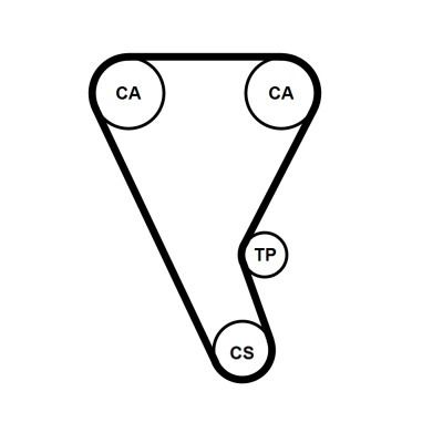 Paskirstymo diržas CONTINENTAL CTAM CT1257