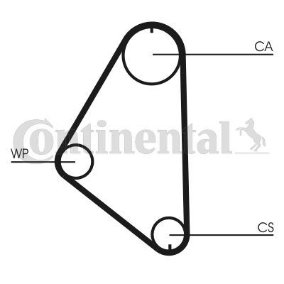 Paskirstymo diržas CONTINENTAL CTAM CT558