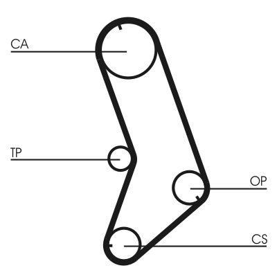 Paskirstymo diržas CONTINENTAL CTAM CT647