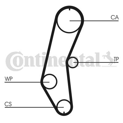 Paskirstymo diržas CONTINENTAL CTAM CT666