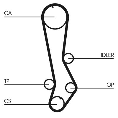 Paskirstymo diržas CONTINENTAL CTAM CT876